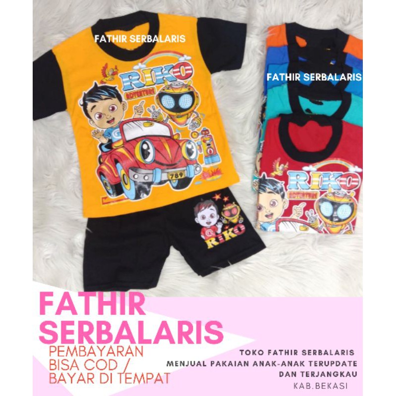 STELAN BAJU ANAK RIKO THE SERIES TERBARU / KAOS RIKO KARTUN ANAK BISA COD BAYAR DITEMPAT