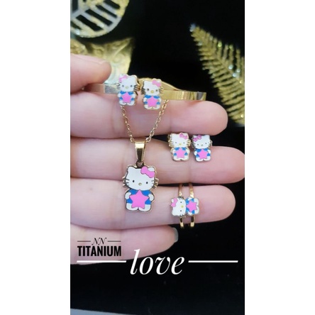 set anak hello kity perhiasan  xuping & titanium murah surabaya.grosir lebih murah