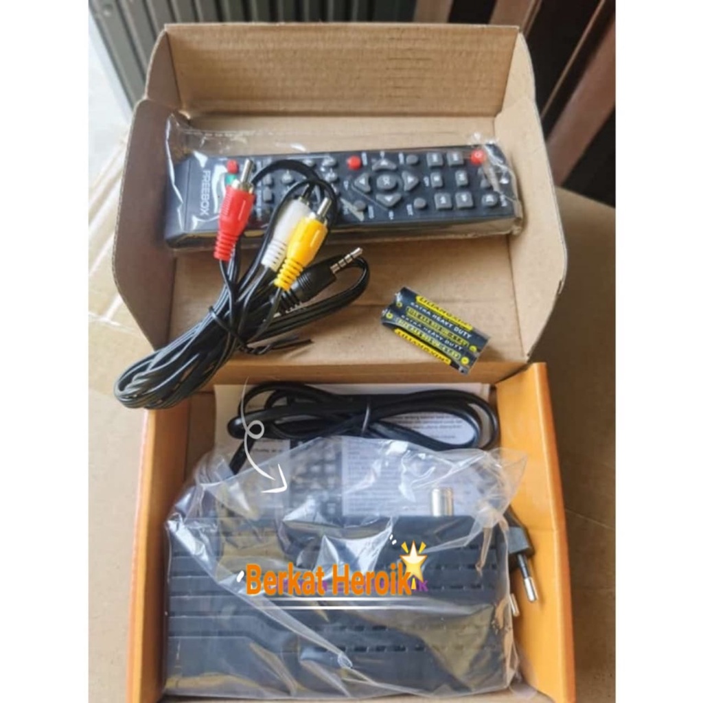 BERKAT HEROIK-Set Top Box TV Digital DVB T2   FREEBOX (Kuning) tanpa  HDM1