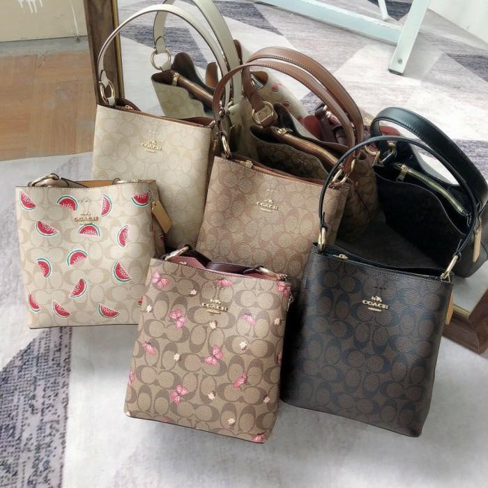 Coach Small Town Bucket Bag In Signature Canvas Small