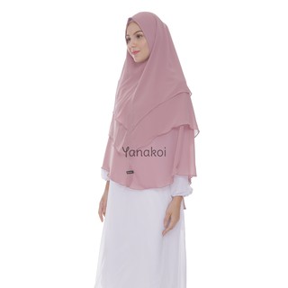 Yanakoi Hijab Jilbab  Khimar Khadijah Warna  Pink  Nude 