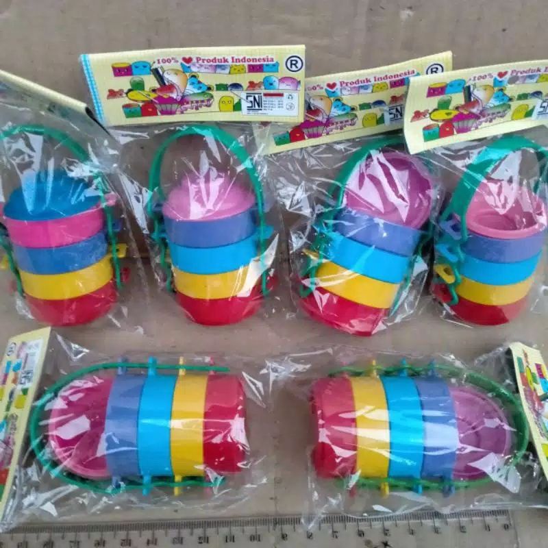 Mainan Anak Perempuan Masak Masakan Rantang Susun Mini Bahan Plastik