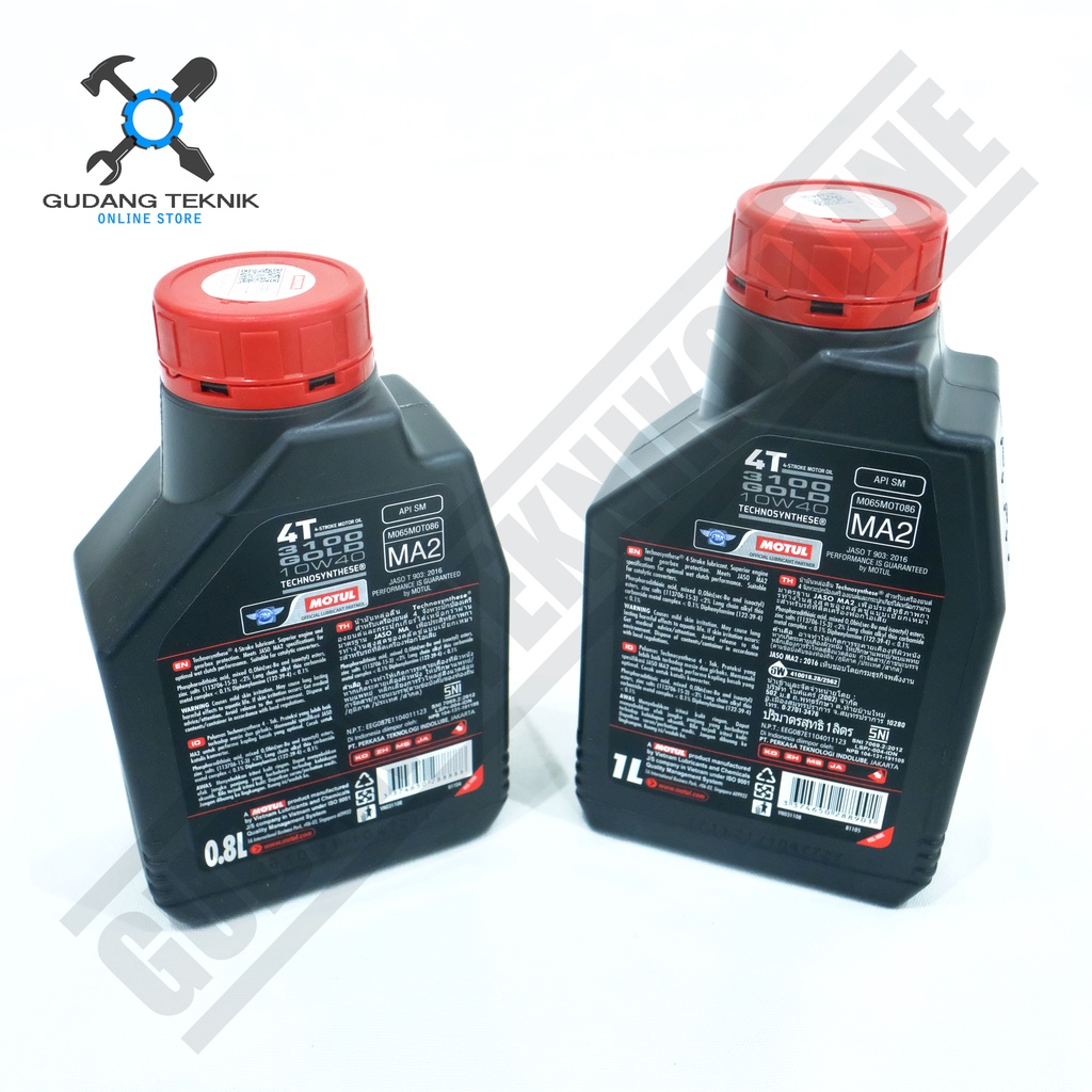 MOTUL Oli Mesin 4T 3100 GOLD 10W40 0.8L 1L / MOTUL Oli Motor Technosynthese 800ML 1000ML 0.8Liter 1Liter