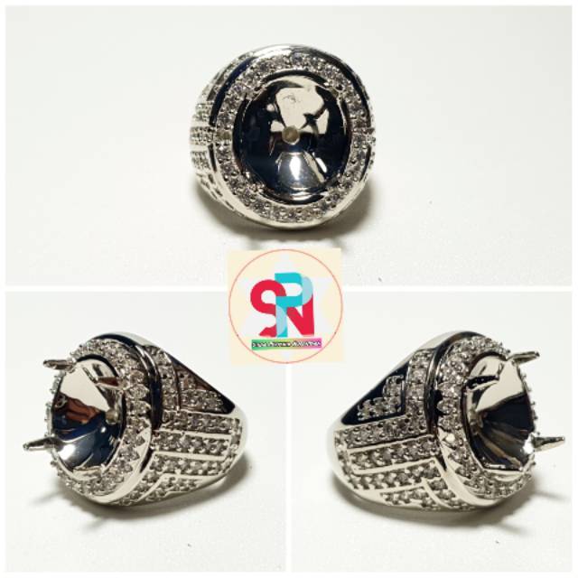 Ring / Emban Micro Setting Desain Perak Super Full Zirconnya