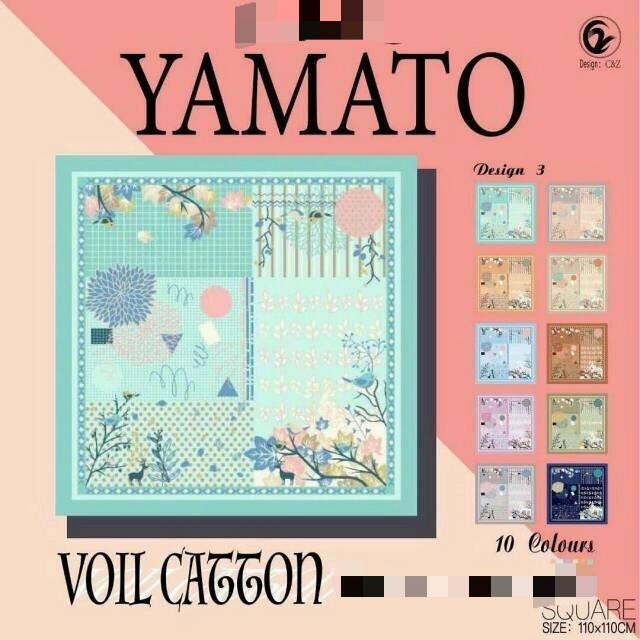Hijab scarf Segi Empat Yamato Voil by C&Z....nyaman modis trendy...