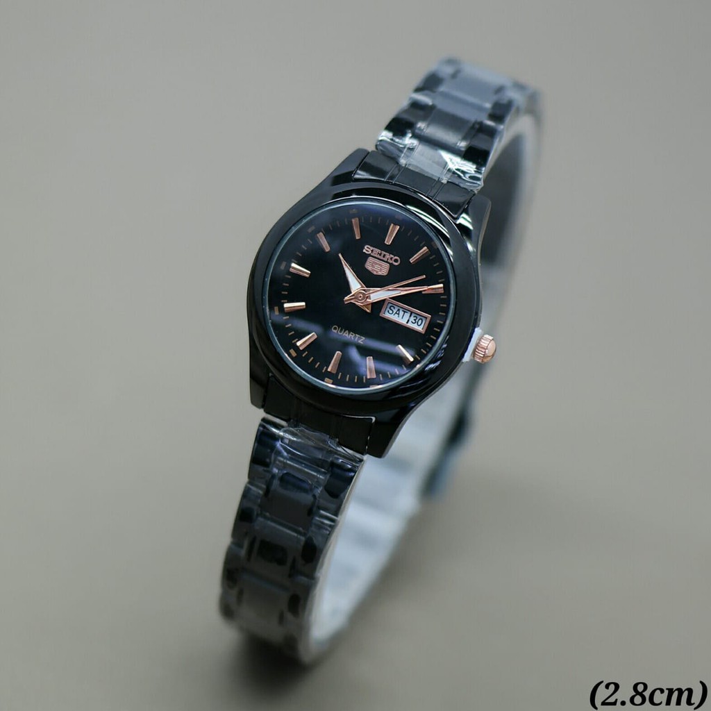 ( COD ) Jam Fashion Wanita / Jam Tangan Seiko Rantai Tanggal Dan Hari & Free Baterai Box