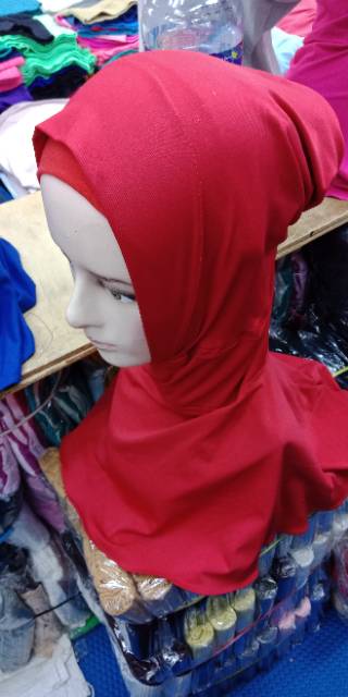 Ciput Antem Ninja Resleting, Antem Ninja, Inner Ninja Jersey, Dalaman Hijab  Matt. Jersey