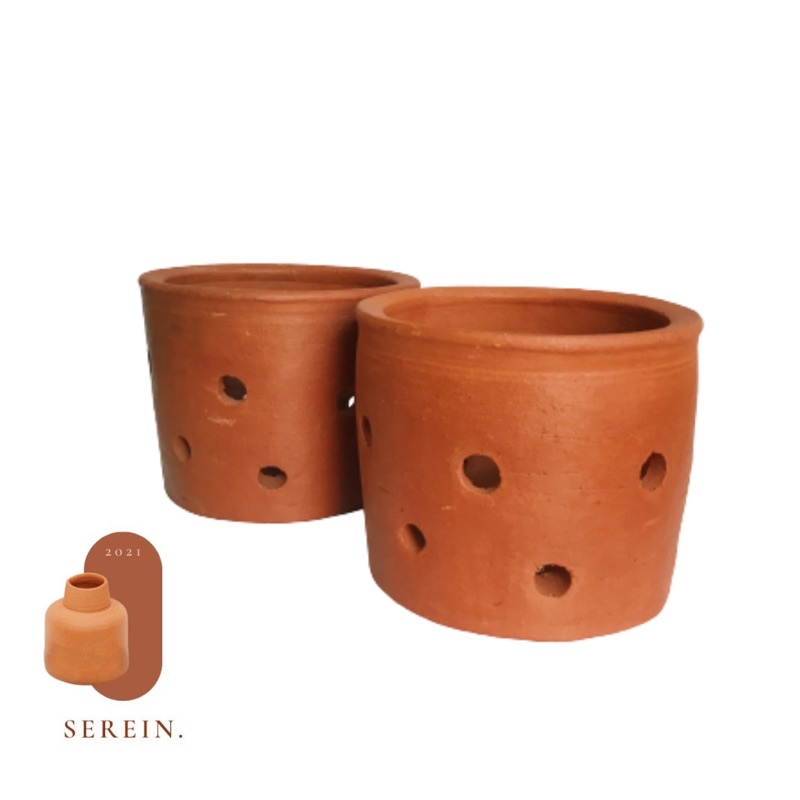 Pot Terakota Jantur Pot Anggrek / Pot Gerabah Tanah Liat