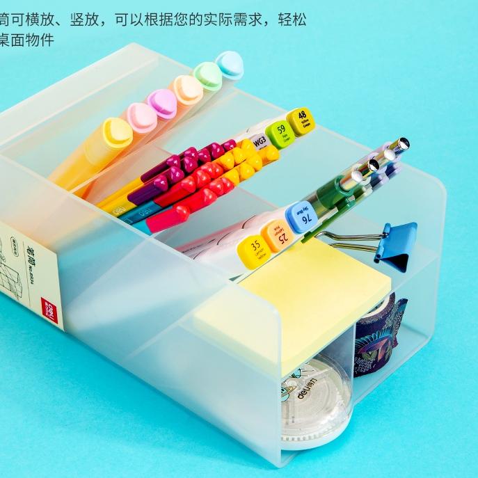 

민 Deli Pen Holder / Rak Tempat Pulpen Pensil 4/8 Slot Space Besar Menyimpan Alat Tulis 893X New