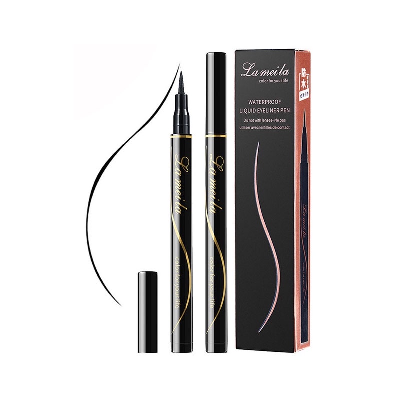 Eyeliner Pen LAMEILA - Eyeliner Spidol / Eyeliner Waterproof Anti Air Tahan Lama / Eyeliner Murah Bagus Waterproof Dengan Warna Intense - BLACK