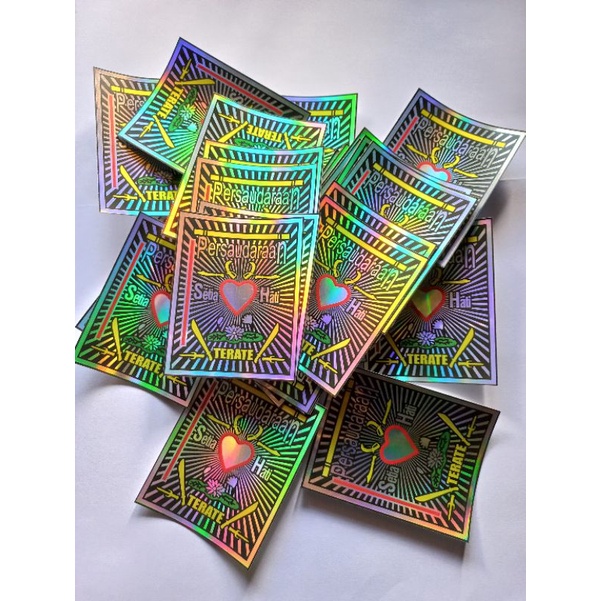 TERATE!!! Stiker Printing Hologram Original Lambang Logo PSHT Setiker 6x8