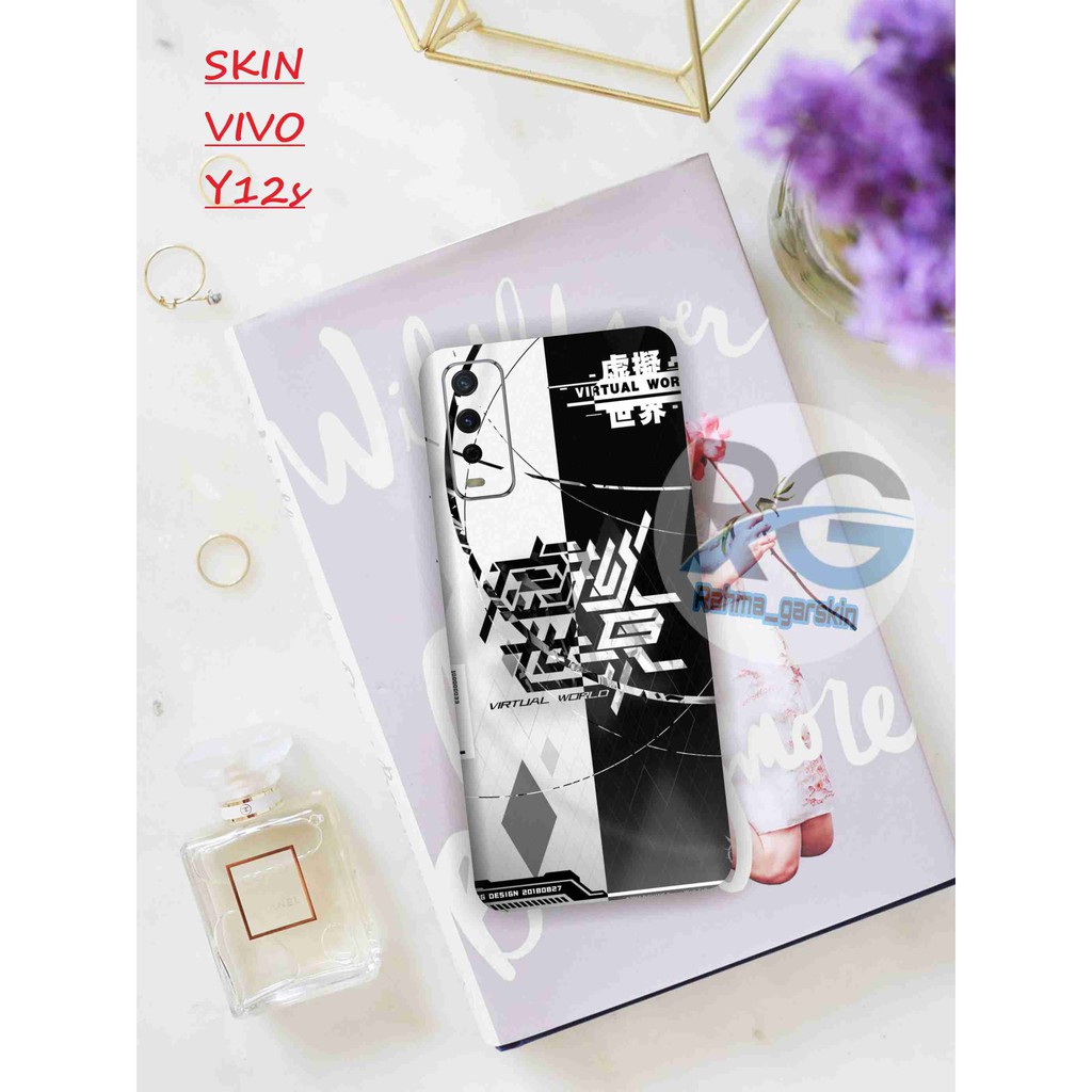 garskin hp vivo y12s motif assain - free custom gambar via chat