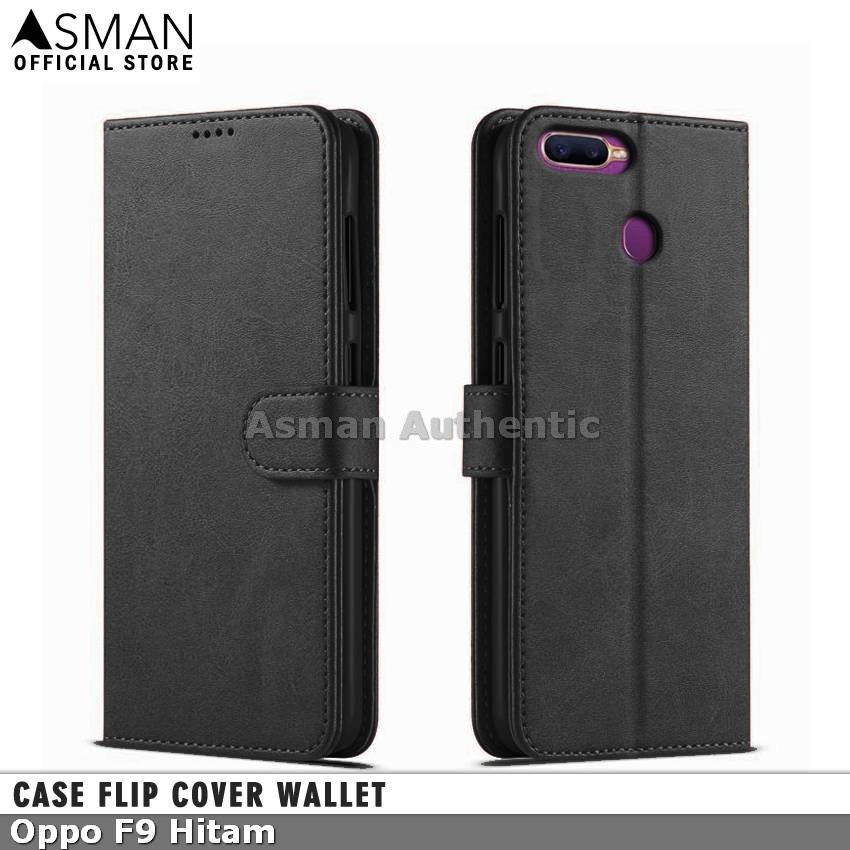 Asman Case Oppo F9 F9 Pro Leather Wallet Flip Cover Premium Edition