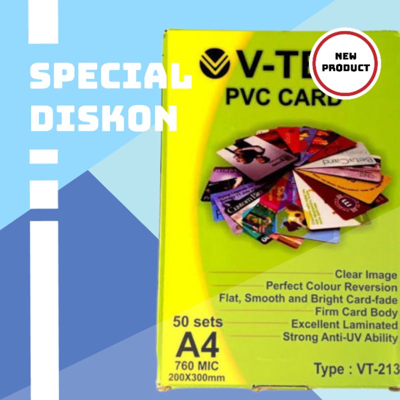 

kertas pvc bahan id card merk V-TEC