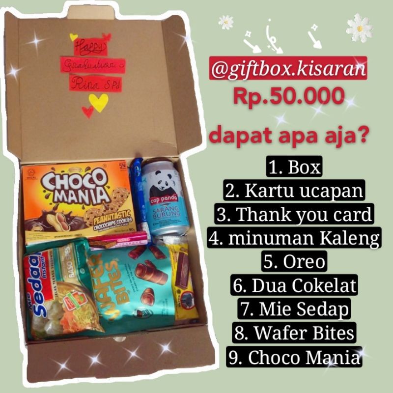 

SNACKBOX Gift Hampers BIRTHDAY ANNIVERSARY WISUDA dll.