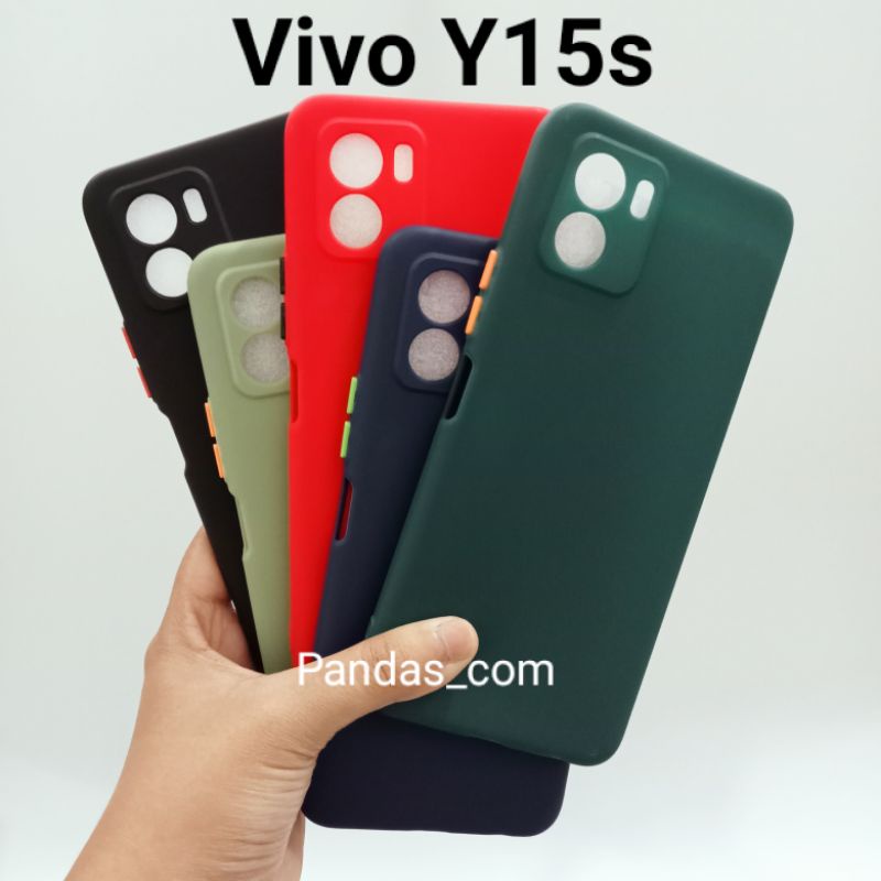 Case Vivo Y15s Babycase + Pelindung Kamera, Makaron Full Color (PC)