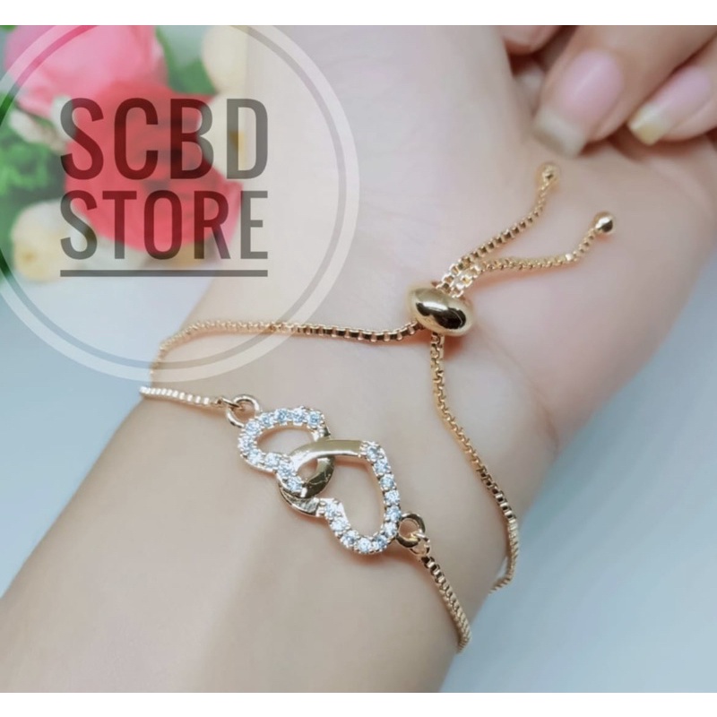 Gelang Tangan Serut Motif Doble Love