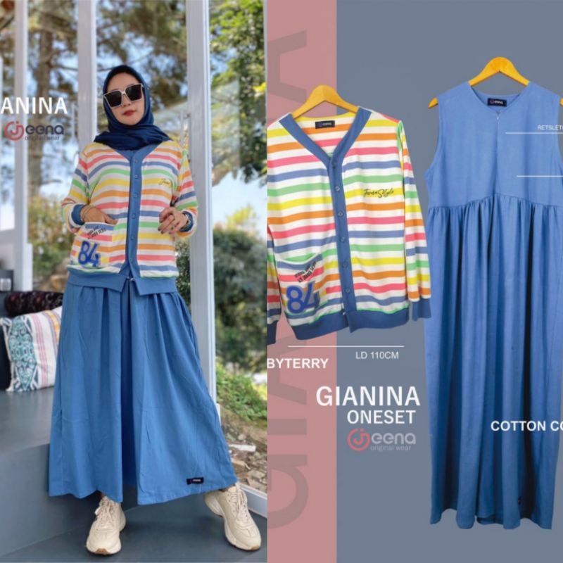 Gamis Gianina set iner + jacket Prod by jeena ori