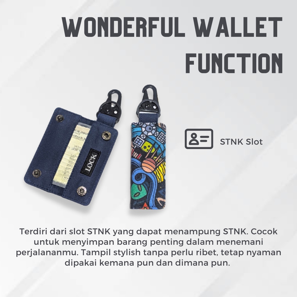 Dompet STNK E-TOLL SIM Mobil Motor Gantungan Kunci Motif Premium L021