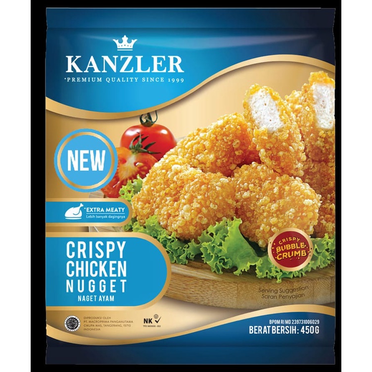 CRISPY CHICKEN NUGGET KANZLER 450GR NAGET AYAM KRISPI HALAL