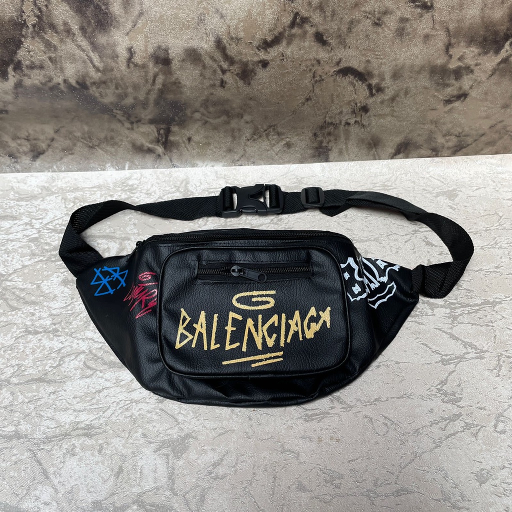 Balenciaga Waistbag / Tas Selempang Pria Wanita Kulit