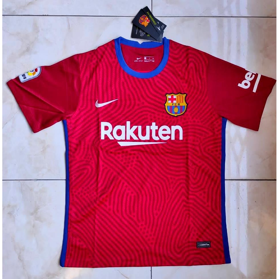 HQ JERSEY BOLA BARCA GOAL KEEPER KIPER MERAH 2020-2021 GO HQ IMPORT