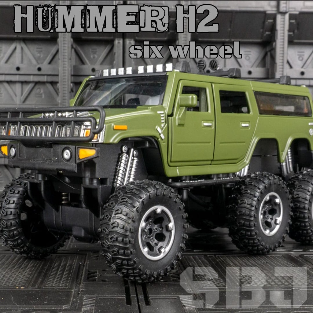 DIECAST MOBIL Hummer H2 6 wheel Skala 1:32 Metal Series