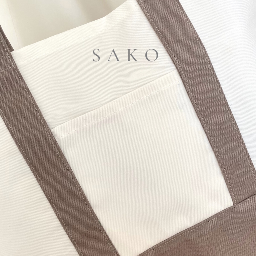 (SAKO) TOTEBAG KANVAS POLOS JAPANESE STYLE