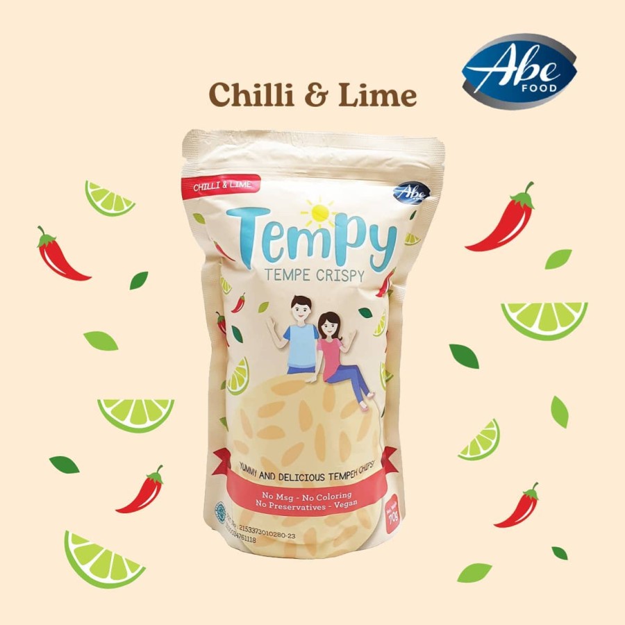 Snack Cemilan Sehat Anak Makanan Ringan Abe Food Tempy Keripik Tempe Crispy 70gr