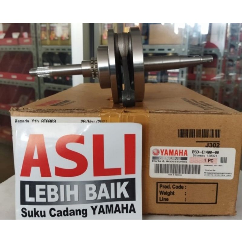 CRANKSHAFT KRUK AS KREK AS FREEGO FREE GO ASLI ORI YAMAHA B5D E1400 10