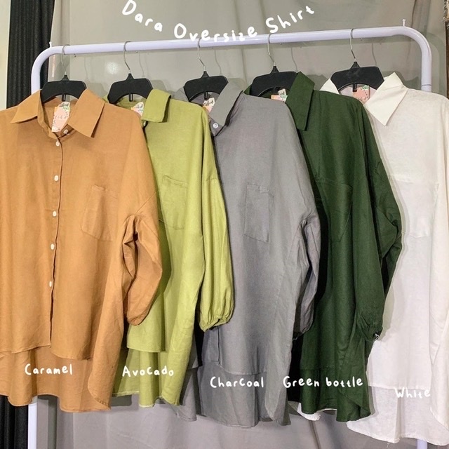 Jual Dara Oversize Linen Lengan Balon Fit To Xxl Kemeja Shirt Shopee