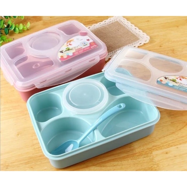 Kotak makan lunchbox lunch box yooyee 5 sekat bento / kotak makan bekal