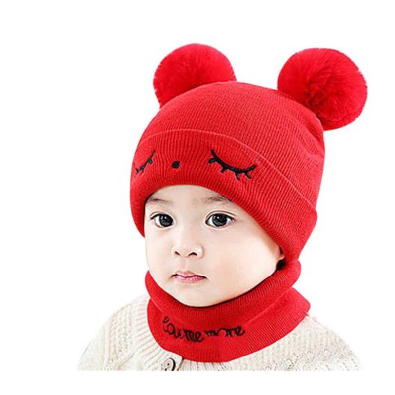 Topi Anak Terlucu Bordir Sleep Eyes Pom Pom