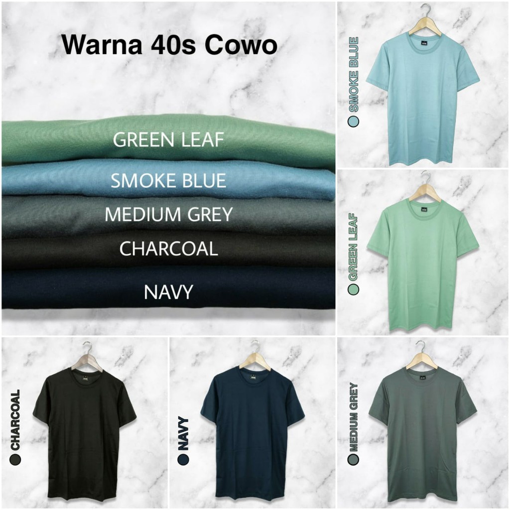 Kaos Polos Premium Lengan Pendek Mefika [Cotton Combed 40s]