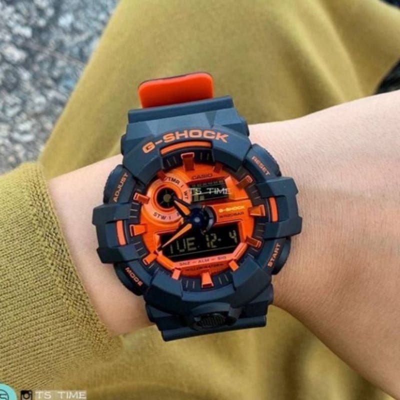 Limited Edition Jam Tangan GA700 Dua Warna Jam Tangan Anti Air Pria Dualtime Bisa Bayar Ditempat