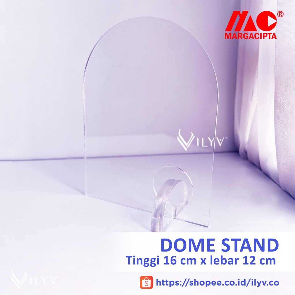 

Akrilik Kubah Berdiri / Acrylic Dome Stand / Kreasi Souvenir Akrilik / Akrilik Seserahan