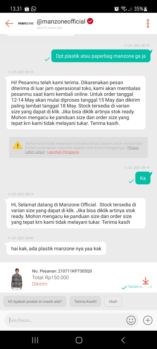 Manzone Kemeja Batik Pria Lengan Panjang Slim Fit Fusenabaru-navy