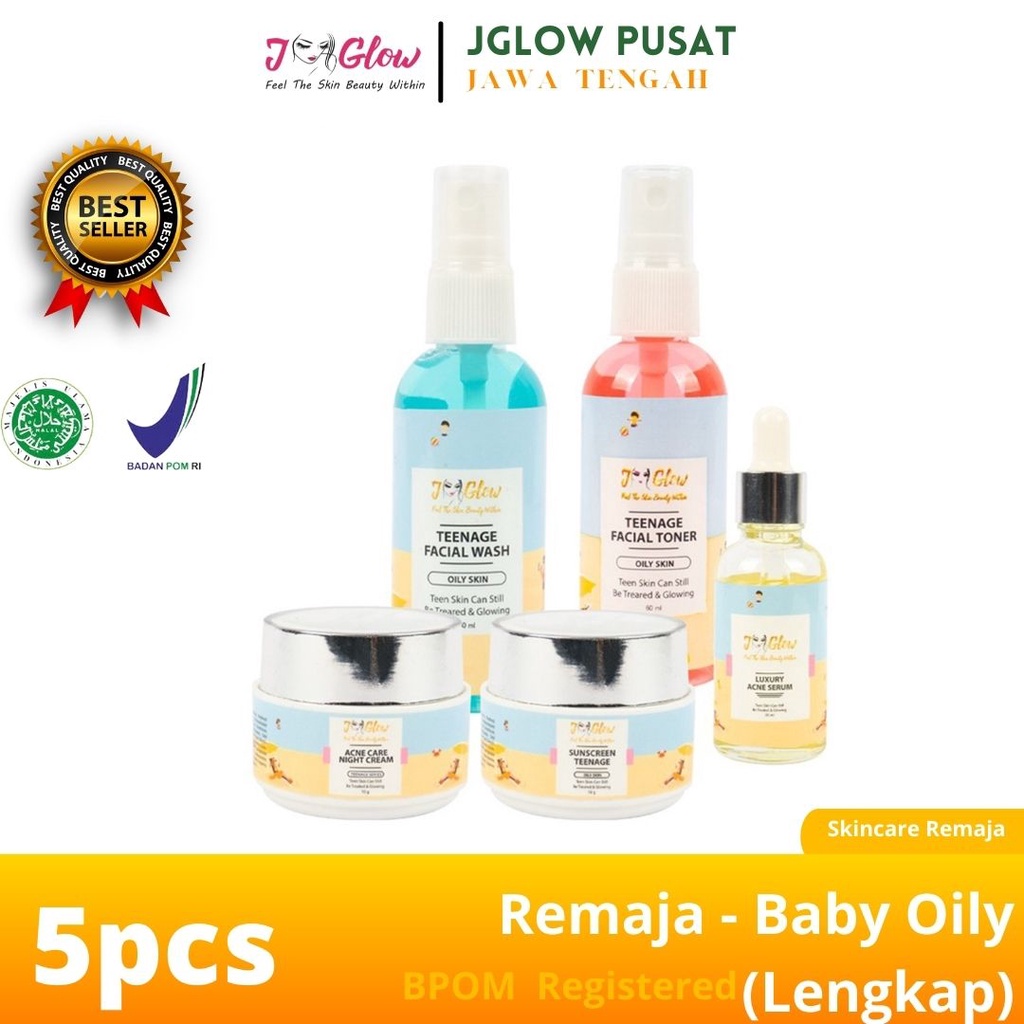 Jglow Skincare Paket Baby J glow Acne Skin & Normal Cream Perawatan Paket Kecantikan Bpom New Origin