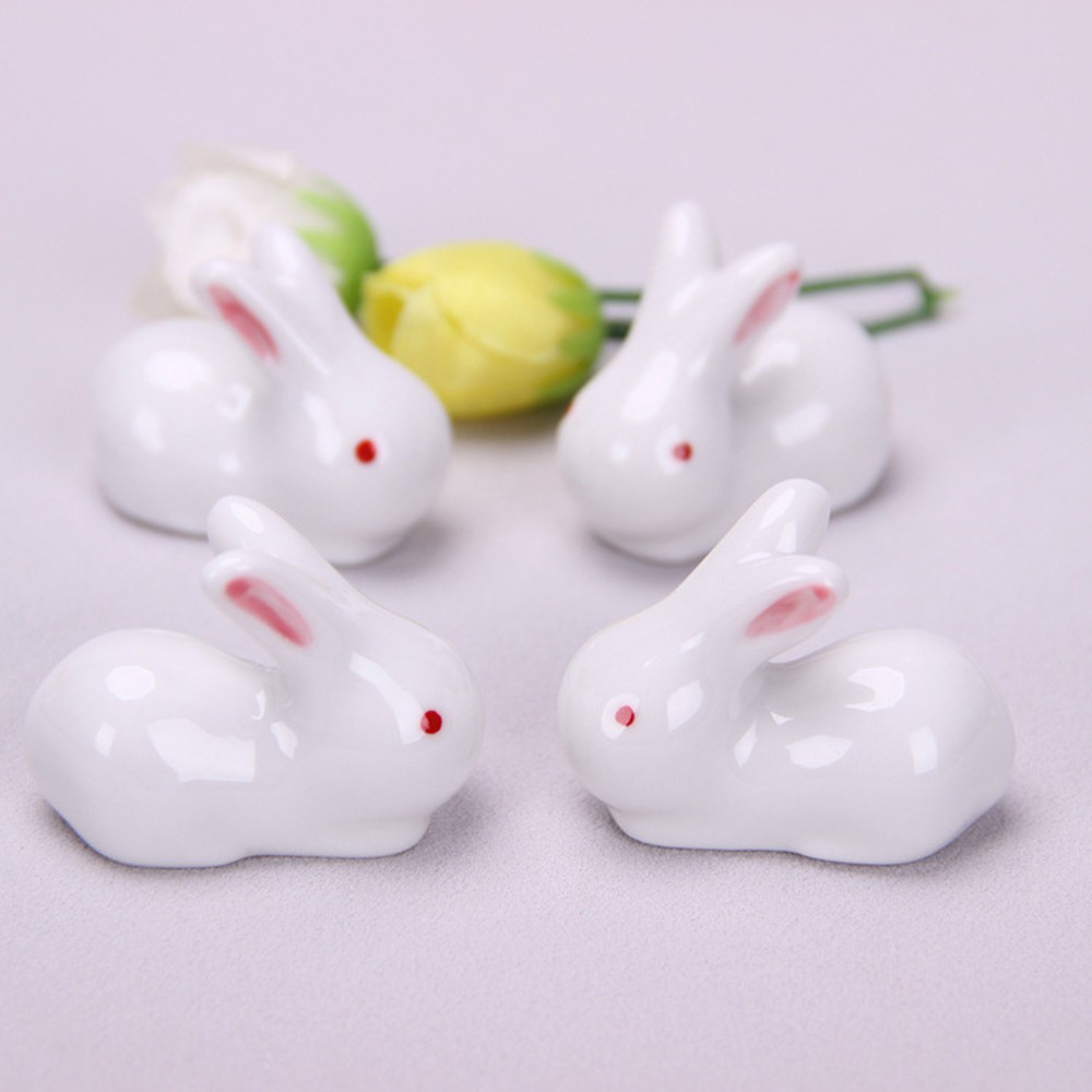 【COD Tangding】Rabbit Stand Chopstick Rest Chopstick Holder Household Tableware Ceramic Chopstick Rest