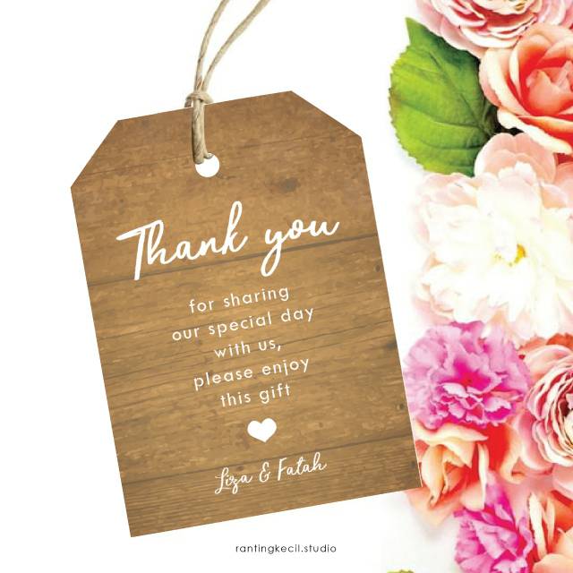 

hangtag + tali rami | tag souvenir | thank you card