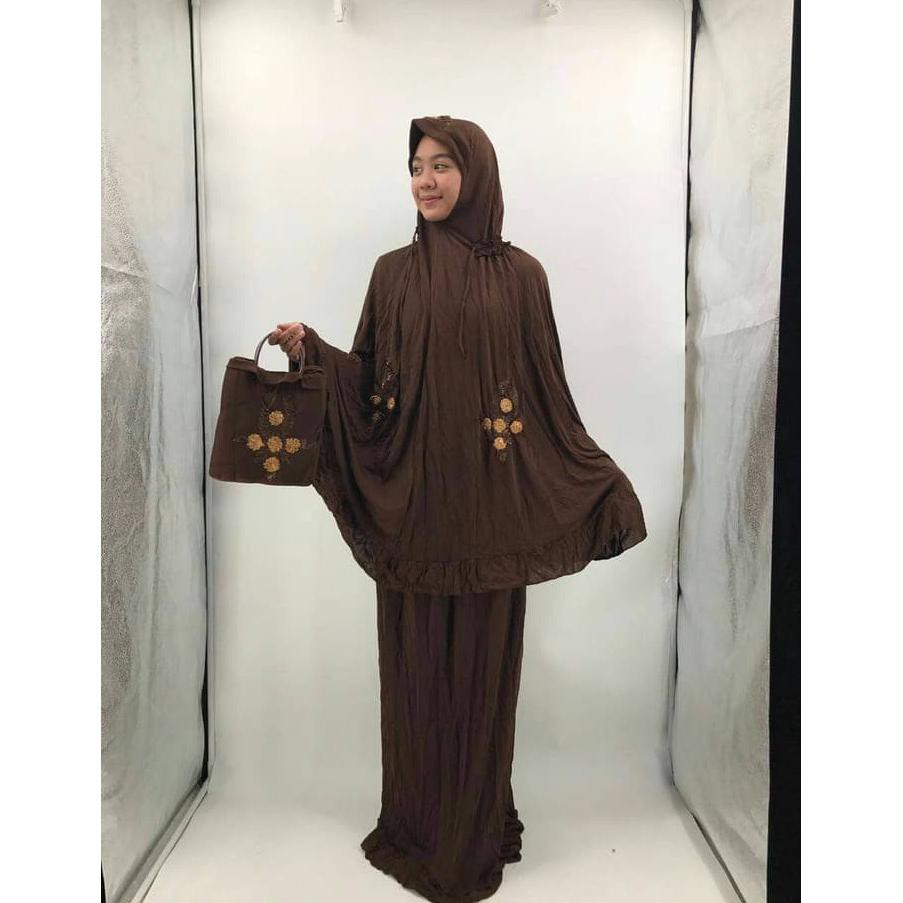 Mukena kaos Spandek  E3Z6 TERLARIS.. Mukena Bali Alusa Raisa Amna Size Jumbo Dewasa Bahan Rayon