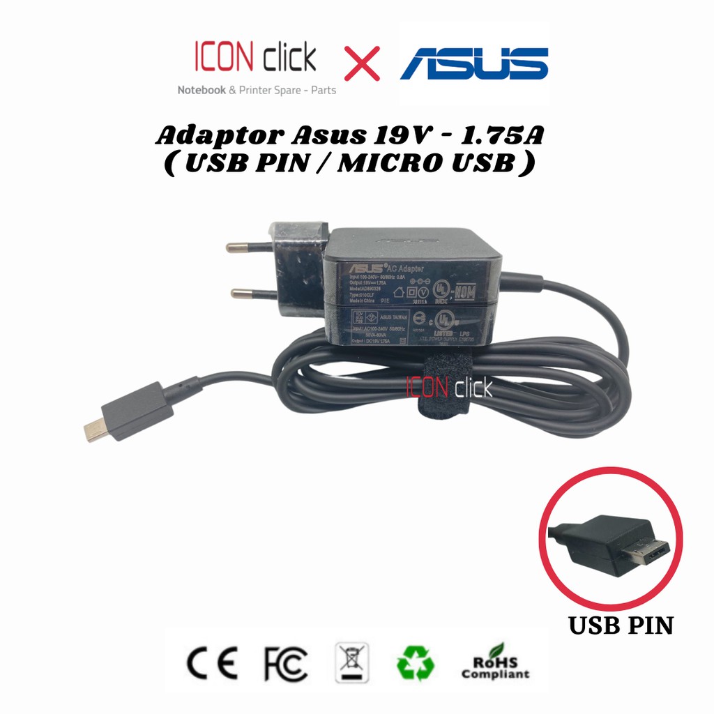 Adaptor Charger Laptop Asus ChromeBook C100 C100P C100PA  C201 C201P C201PA