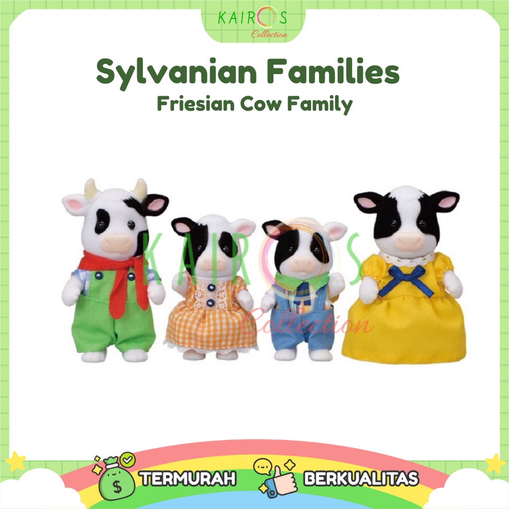 Sylvanian Families Friesian Cow Family