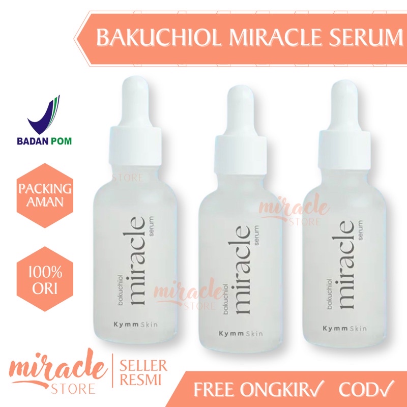 READY! BAKUCHIOL MIRACLE SERUM BY KYMMSKIN EFFORTLESS PENGGANTI RETINOL SERUM BAKUCHIOL SERUM VIRAL EFFORTLESS