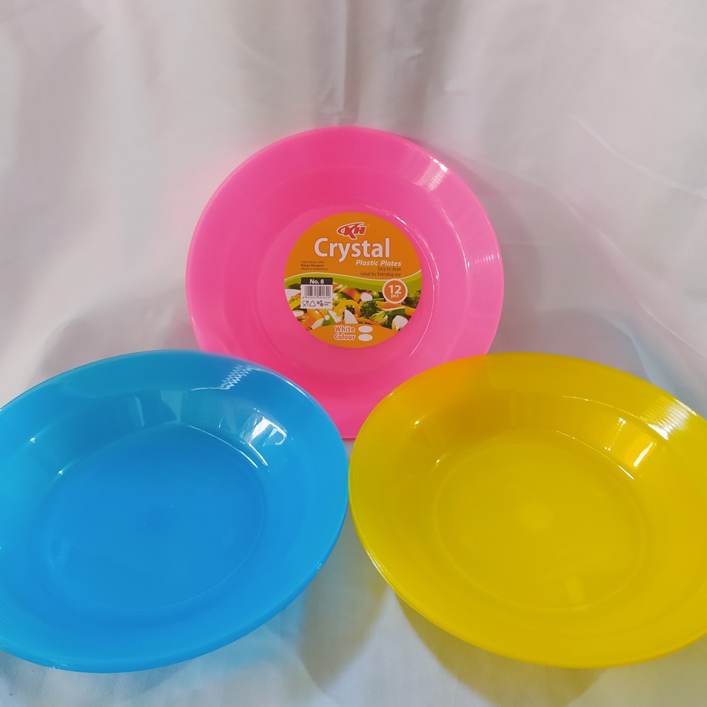 Piring Plastik KH Crystal No. 8 - UK 20 CM