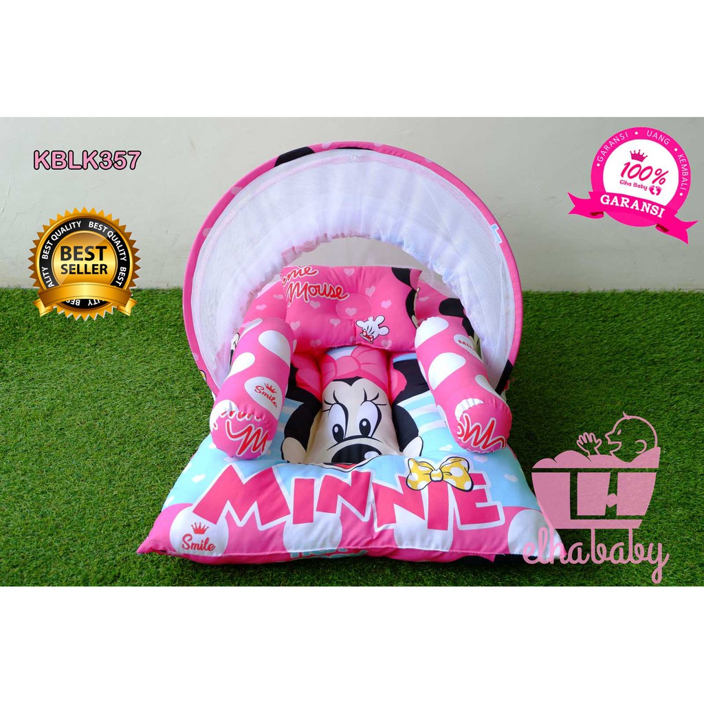 Perlengkapan Bayi Tempat Tidur Lipat Anak Perempuan Baru Lahir Kasur Kelambu Karakter lucu Murah