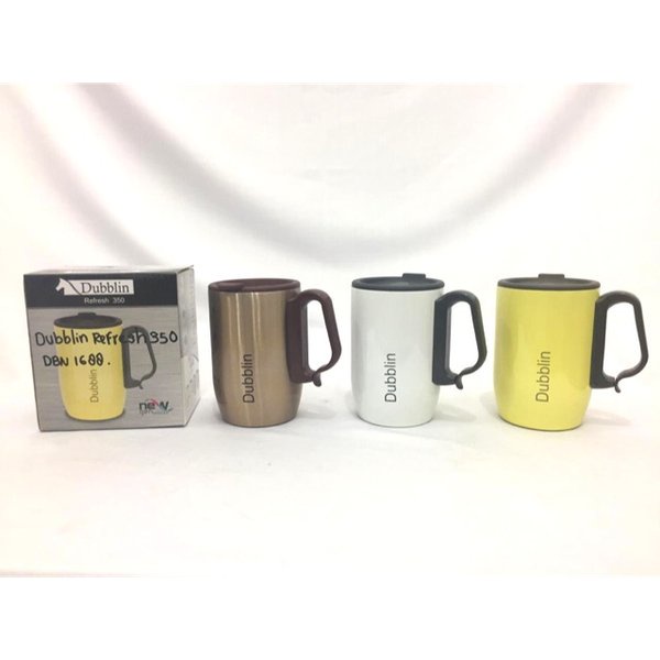 Dubblin Refresh Mug Combo Set 350 Ml Mug Gelas Cangkir Tahan Panas Dublin 350 Ml Cangkir Mug Kopi Teh Stainless Stell Tahan Dingin Dublin Termos Botol 350 Ml