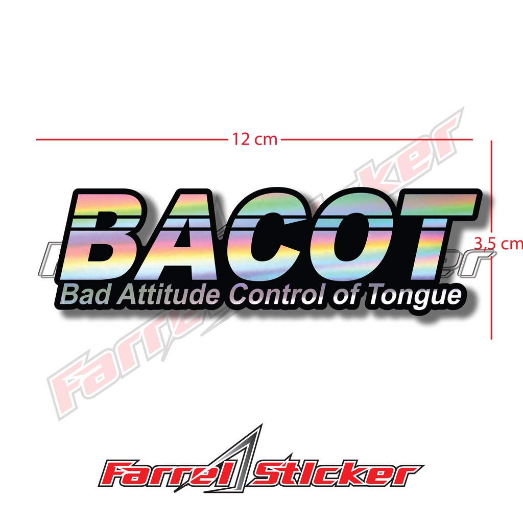 stiker STICKER BACOT 12 CM