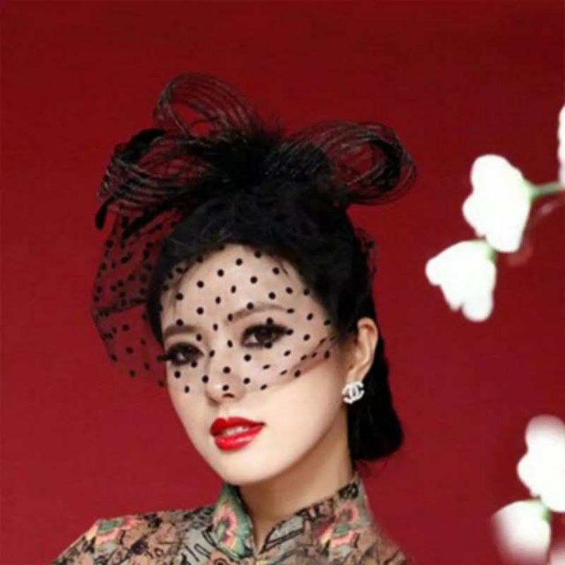 Wedding hat fascinator topi jaring pernikahan