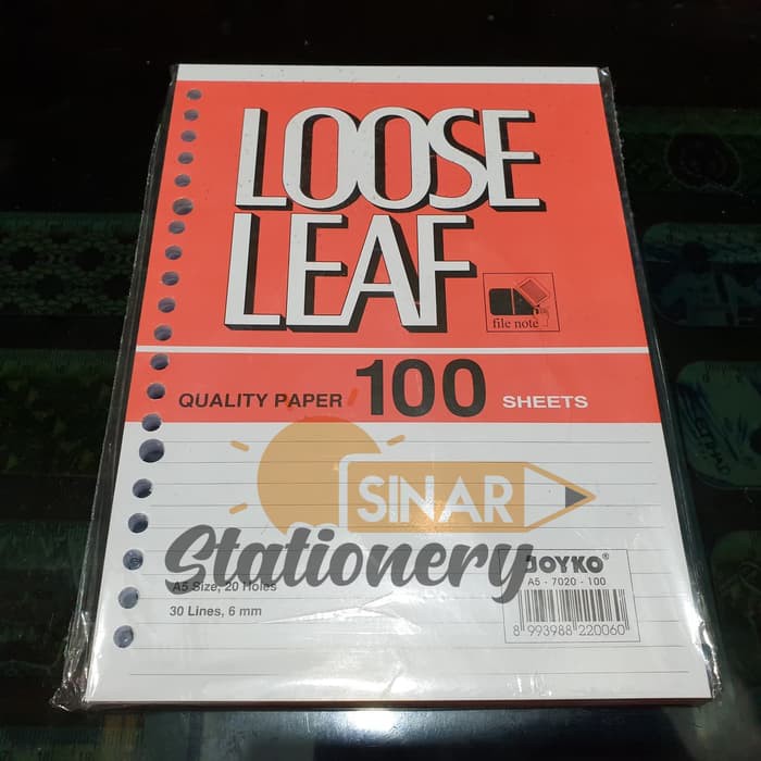 

Jual Loose leaf a5 100 joyko terbaik